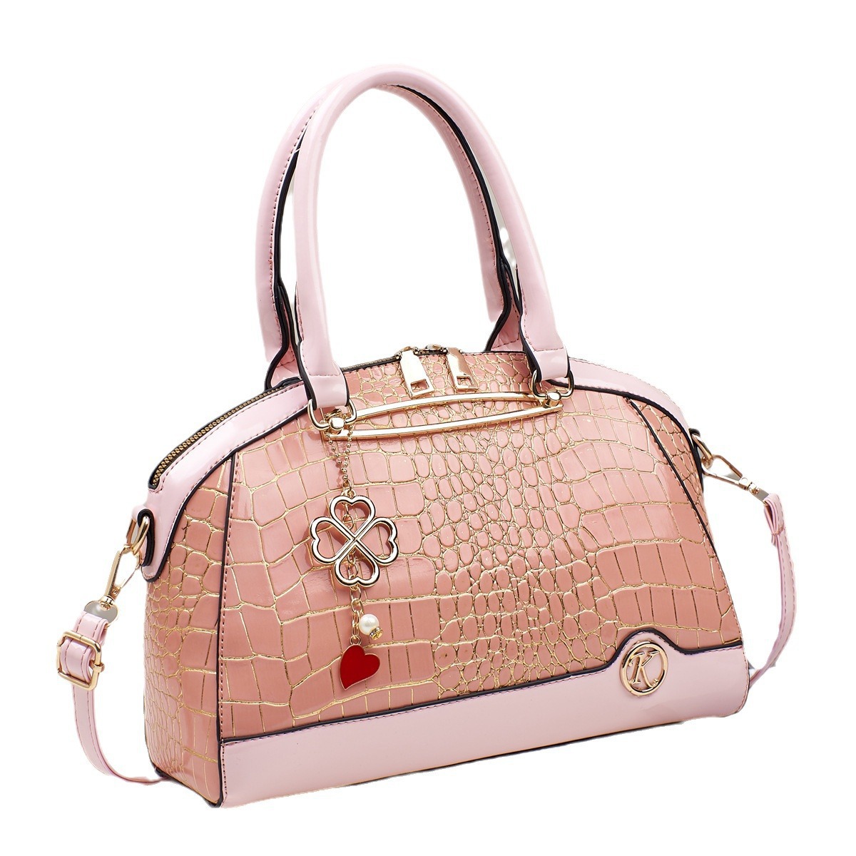 This year, the popular women's single-shoulder crossbody bag in foreign trade in 2024 is a fashionable and versatile crocodile print handbag Item Picture