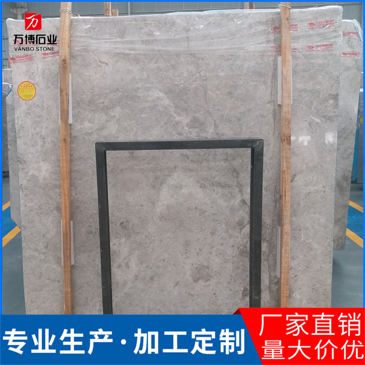 The interior staircase treads, steps, window sills, threshold stones, water barriers and background walls are made of natural marble in ancient castle grey Application Scenario