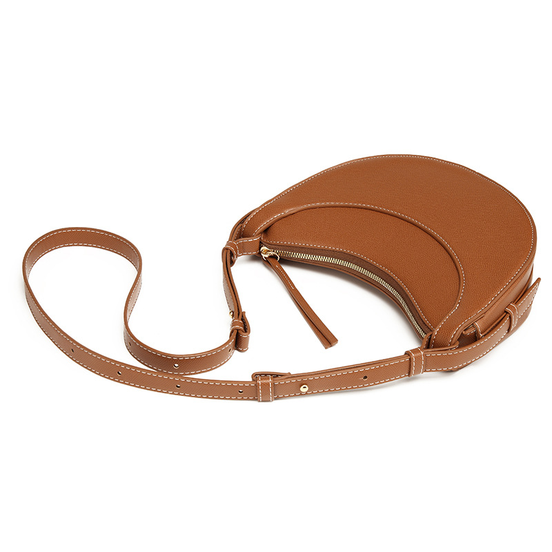 The 2024 new collection features French niche designs, including saddle bags, crescent bags, soft leather bags with a high-end feel, underarm bags, and crossbody bags for women Specification drawing