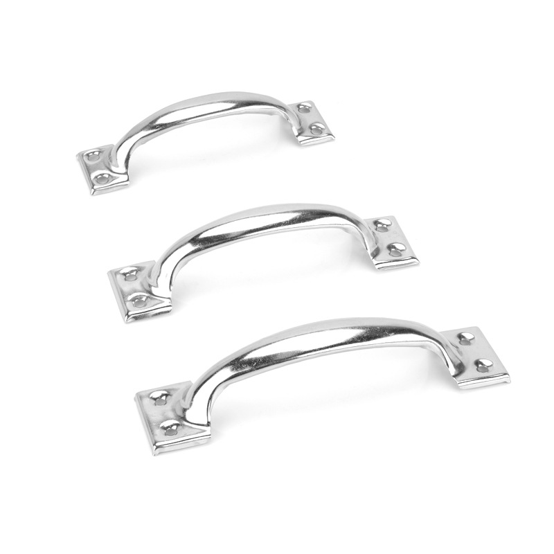 Old-fashioned iron sheet handle, stainless steel handle, door handle, 304 stainless steel rolling shutter door handle, bow-shaped handle Item Picture