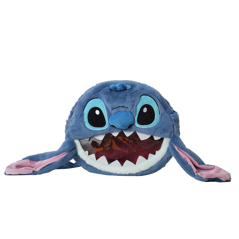 The 2023 new cute and fluffy blue Teddy monster backpack for women is a stylish travel bag Item Picture
