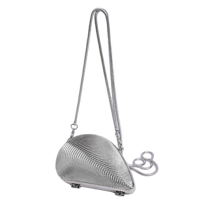 European and American trendy shell thread earrings, beach vacation single-shoulder bag, high-end chain crossbody bag Item Picture