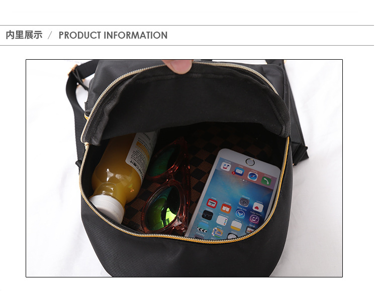 Wholesale of 2019 new trendy and versatile nylon fabric bags for casual backpacks details Picture