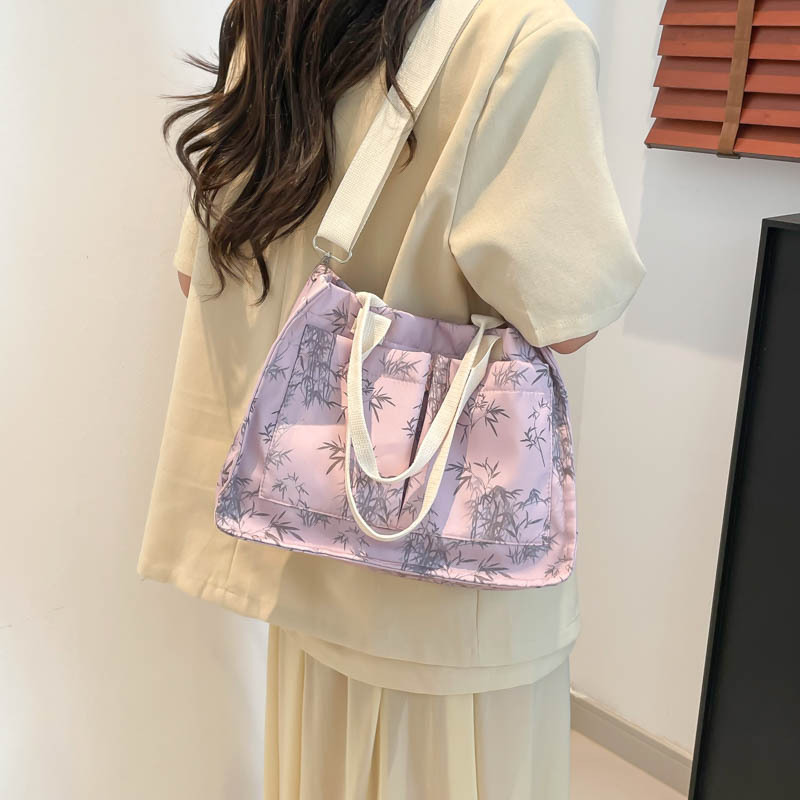 European and American retro women's handbag 2025, casual, simple, large-capacity tote women's bag, single-shoulder crossbody bag Specification drawing