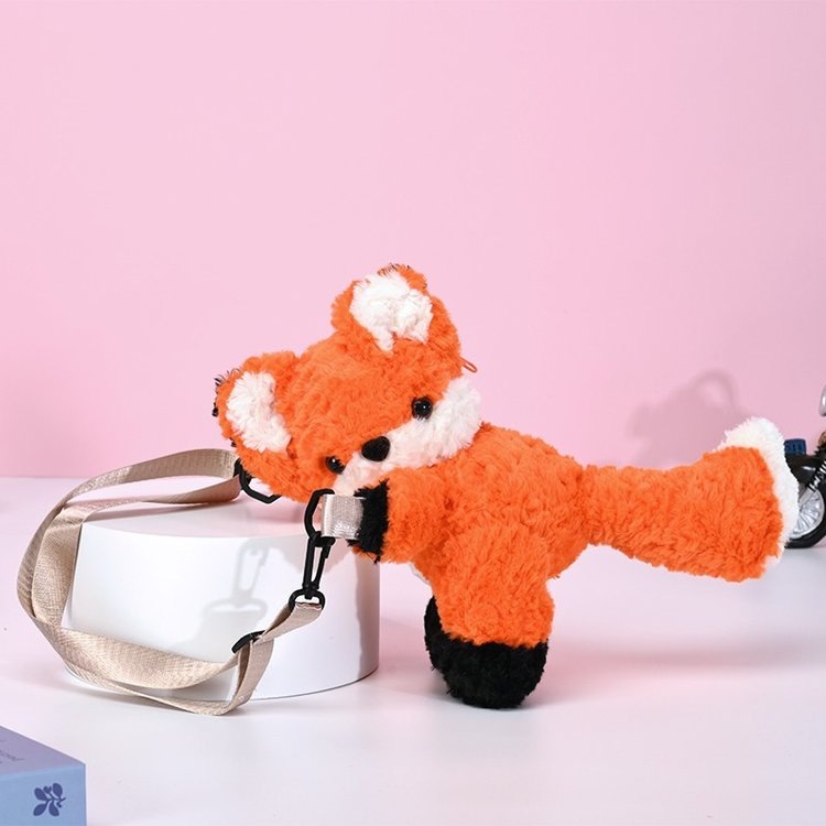 New cross-border kindergarten children's crossbody bag, cute doll, girls' backpack, goodnight fox plush doll bag Application Scenario