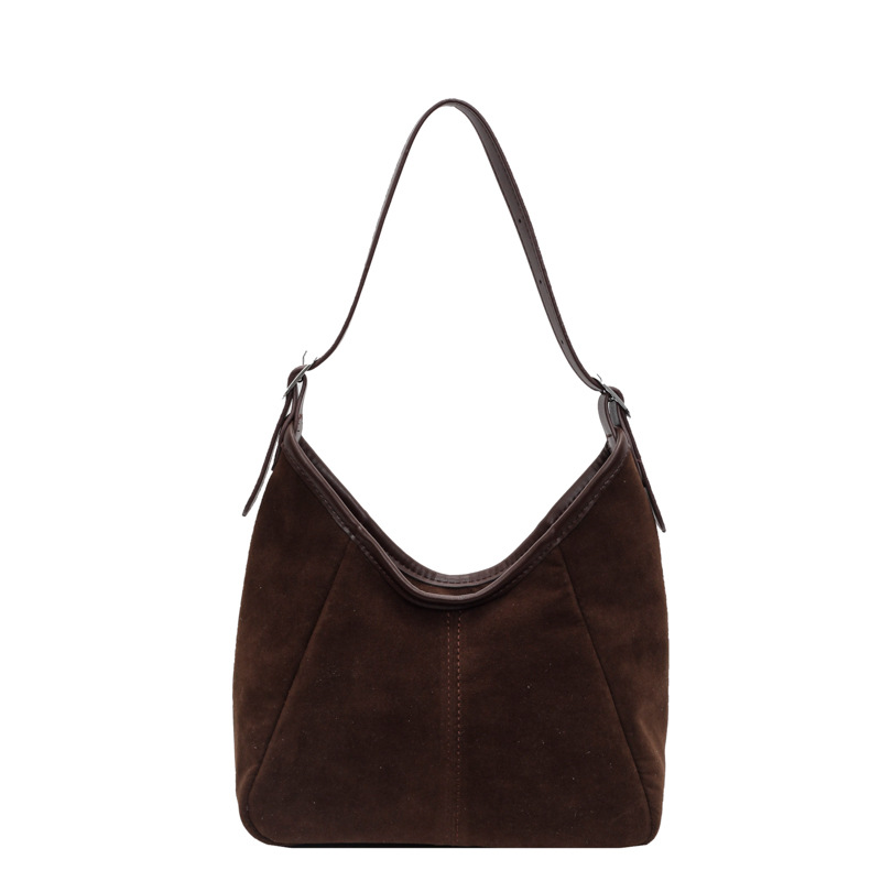 Retro and trendy casual underarm bag for women, 2024 new stylish Maillard shoulder bag, a high-end and niche handbag Item Picture