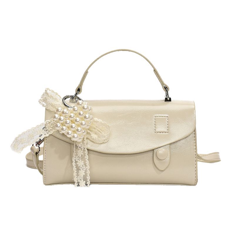 High-end commuter personality small square handbag for women 2025 new solid color fashionable casual versatile single-shoulder crossbody bag Item Picture