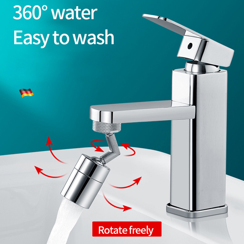 720-degree universal rotating splash-proof head, Amazon-exclusive showerhead, dual water outlet filter aerator, faucet full figure