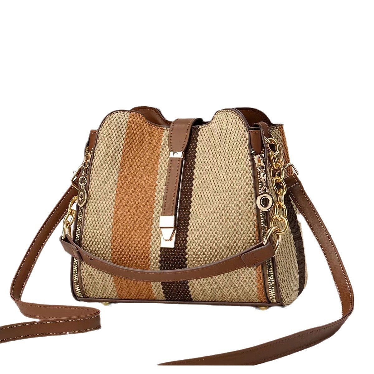 Bag Girl 2024 New style fashionable bucket bag for women, summer versatile crossbody bag, student hand-held shoulder bag delivery service Item Picture