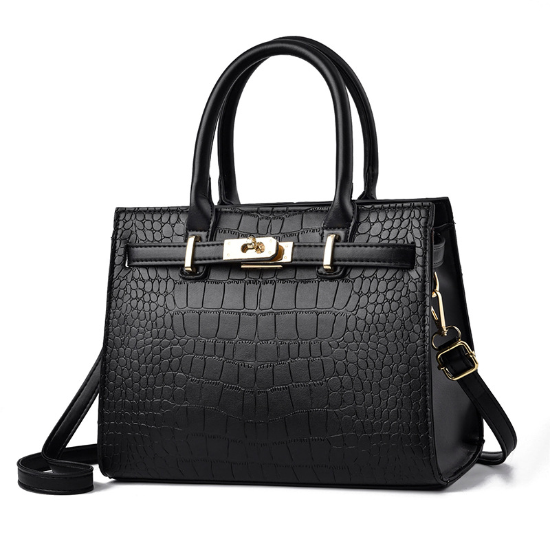 Women's large-capacity handbag 2024 new style, trendy crocodile pattern mom bag, fashionable crossbody bag, middle-aged women's bag consignment Item Picture