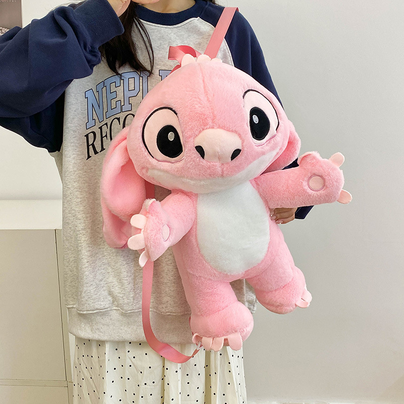 Cute and furry cartoon doll bag 2024 new style personalized Stephen Double backpack, birthday gift backpack details Picture