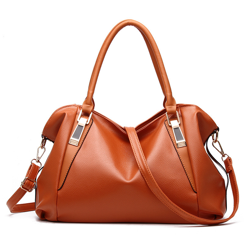 Women's bag 2024 New style fashionable soft leather handbag, trendy large-capacity bag, single-shoulder crossbody ladies' large bag Specification drawing