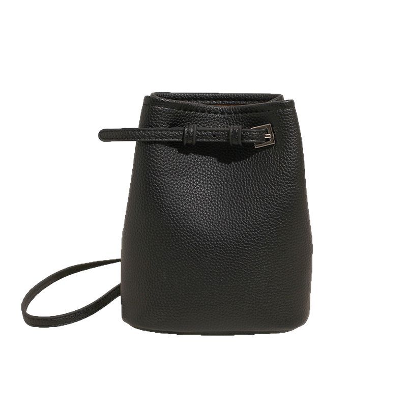 The 2025 new summer lychee pattern commuter versatile high-end quality bucket bag is a fashionable large-capacity single-shoulder crossbody bag for women Item Picture