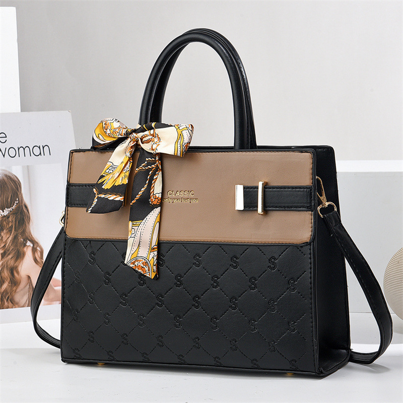 2025 Multi-color embroidered thread large-capacity women's bag, trendy women's bag, high-end single-shoulder crossbody bag, handbag women's bag Specification drawing