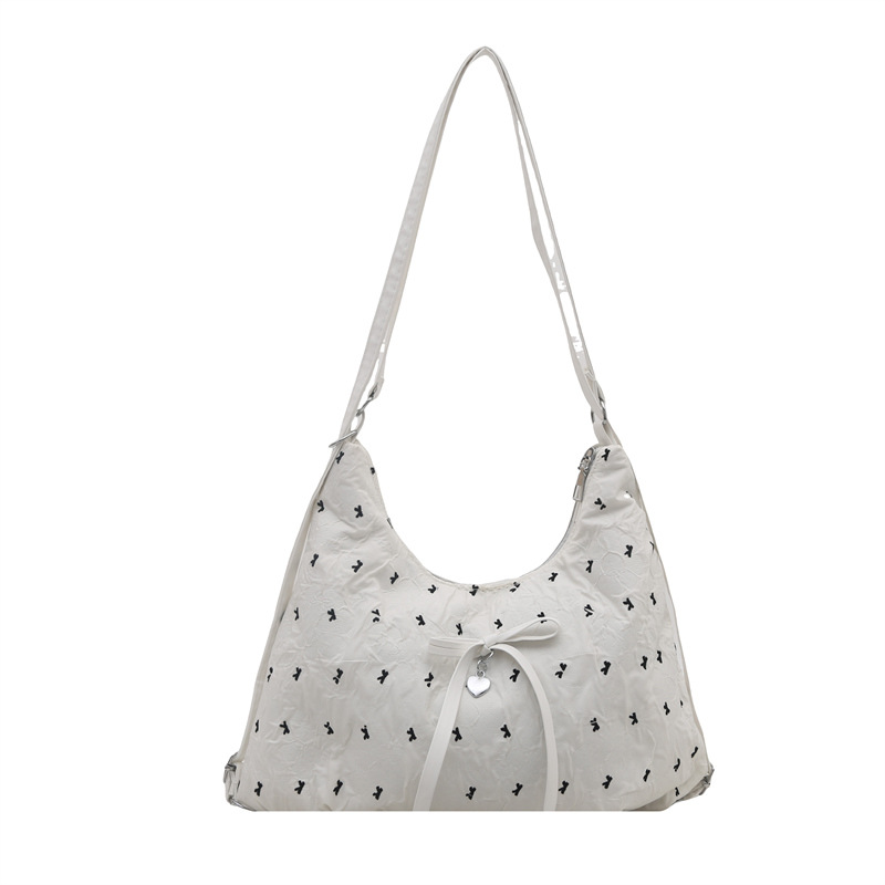 Cross-border trend bow underarm tote bag 2025 New style simple commuting multi-functional backpack Item Picture
