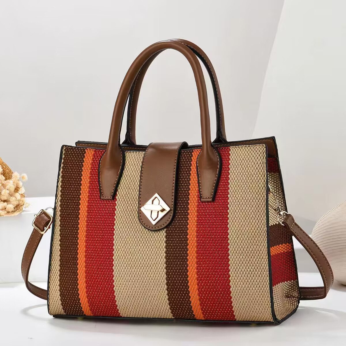 Cross-border Trend 2024 Foreign Trade New large-capacity handbag, fashionable and simple crossbody bag, versatile and casual single-shoulder bag full figure