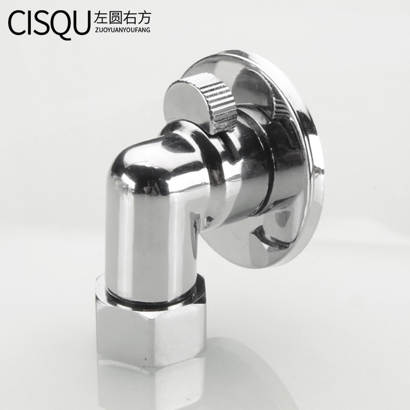 Mini Angle valve, 4-inch brass short union, double external thread joint, ultra-short Angle valve, wall-mounted 3.8cn details Picture