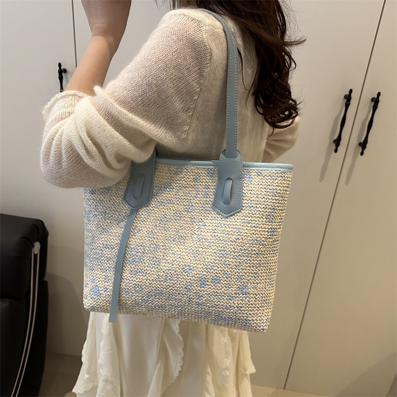 Simple tote bag for women 2025 New style, trendy large-capacity commuter underarm bag for women, college student handbag, crossbody bag Specification drawing