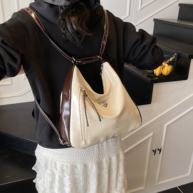 2025 New women's backpack, large-capacity commuter bag, fashionable single-shoulder women's bag, tote bag, simple and trendy crossbody bag full figure