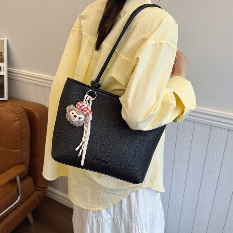 Cross-border women's bag, large-capacity tote bag, 2025 new style, versatile single-shoulder bag, vacation, stylish, Korean style bag for women details Picture