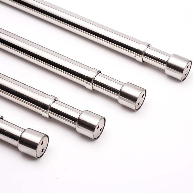 Modern and simple bright shared wardrobe support rods with screws, stainless steel retractable hanging rods, and wardrobe adjustment rods Application Scenario