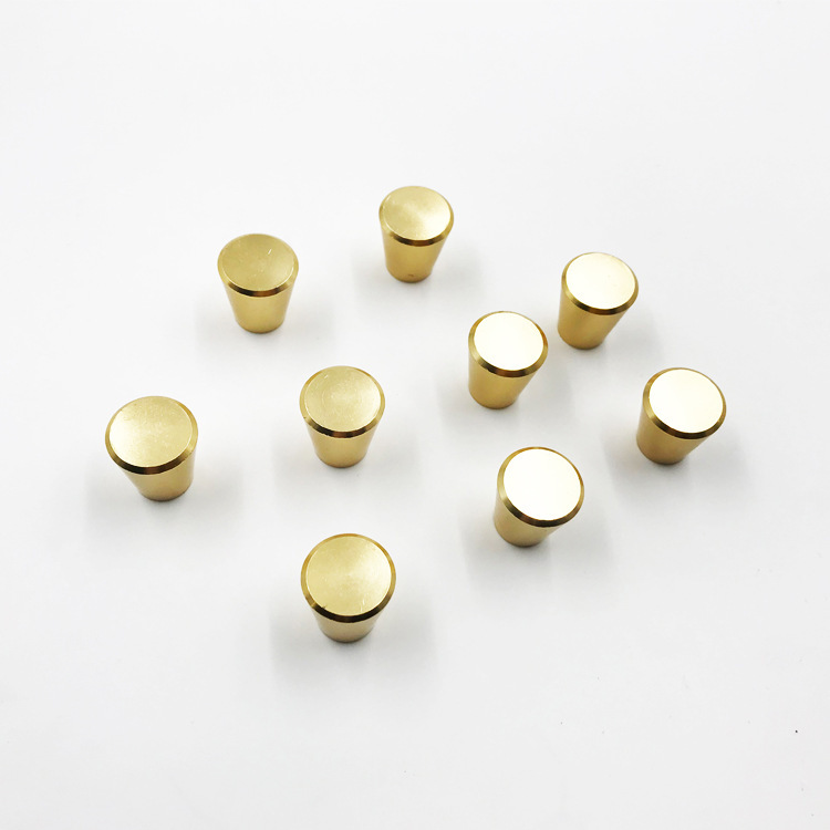 Wholesale of aluminum alloy drawer, cabinet, cylindrical handle, furniture, wardrobe, space aluminum, round metal, single-hole handle full figure