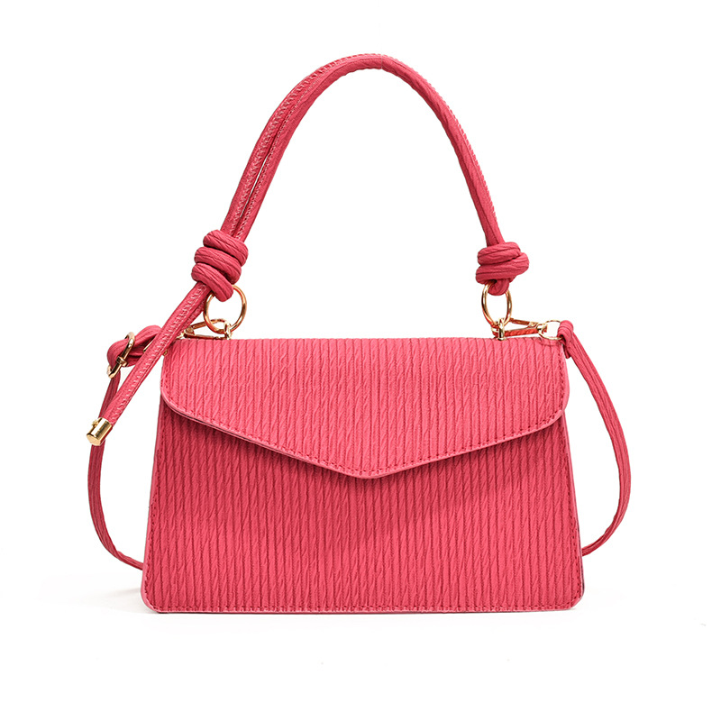 Textured, fashionable and simple handbag 2024, embossed, fresh and sweet, single-shoulder crossbody bag, trendy small square bag for women Item Picture
