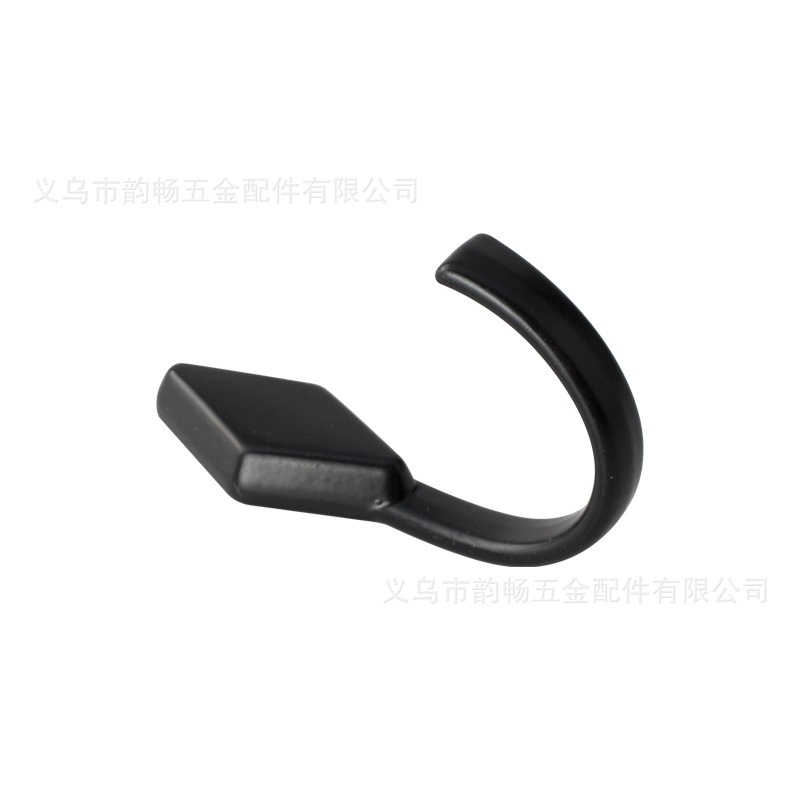 Alloy single hook, simple black wall hook, door back coat hook, American single wall hook, white Specification drawing