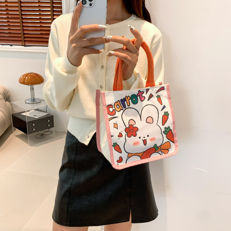Cute cartoon rabbit fresh and light handbag, a small, fashionable and casual women's bag for autumn 2023 Specification drawing