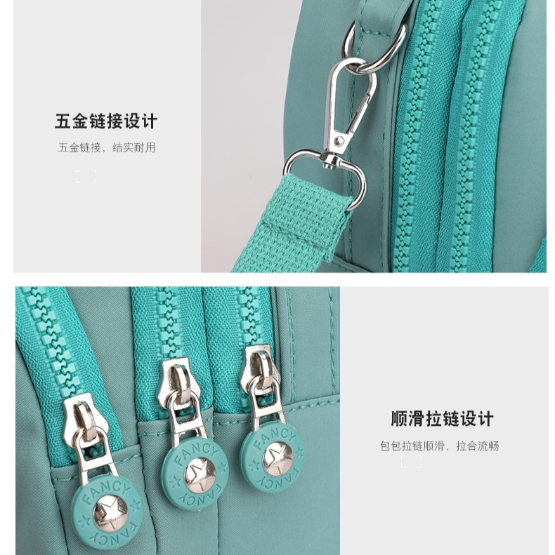 Korean-style fashionable women's crossbody bag, simple and convenient travel backpack, multi-functional large-capacity three-in-one single-shoulder bag details Picture