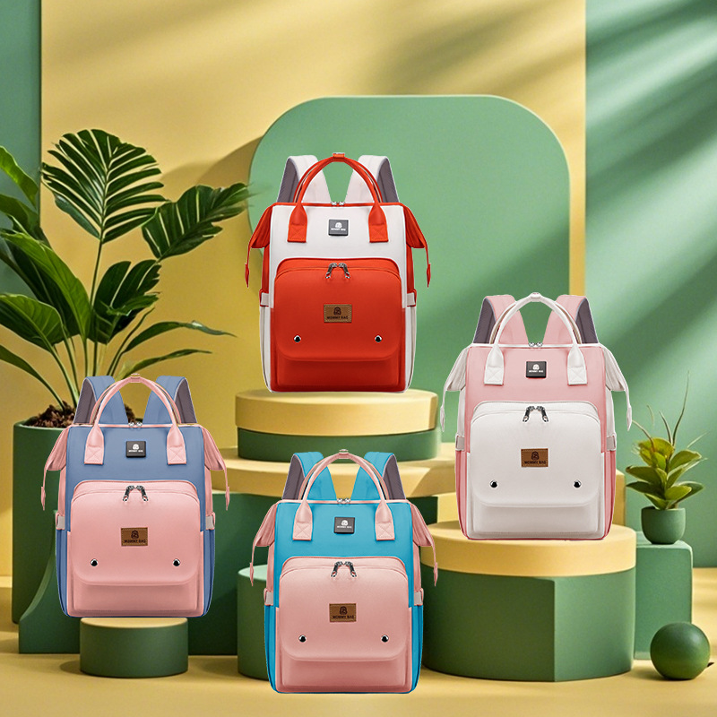Mummy Bag, new fashionable mother and baby bag, cute backpack, student schoolbag, lightweight and large-capacity backpack for mothers going out full figure