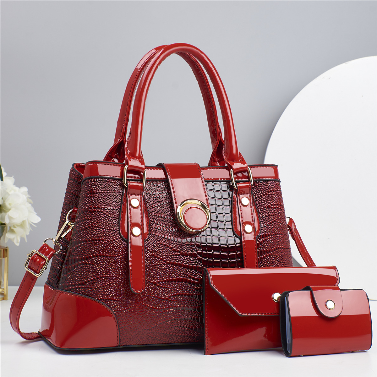 Hot Summer new style 2025 fashionable handbag, single-shoulder versatile crossbody bag, elegant lady's bag, middle-aged mother's bag Specification drawing