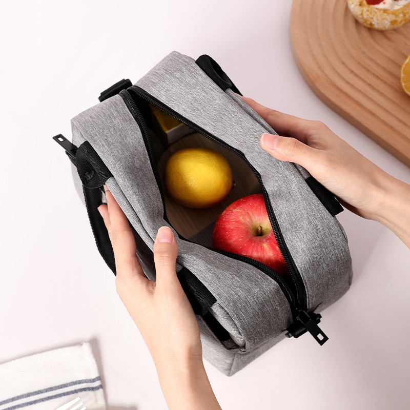 Runhui Food Fashion semi-round meal bags with rice insulation bags, large-capacity lunch box bags, waterproof ice packs, office worker bento bags Specification drawing