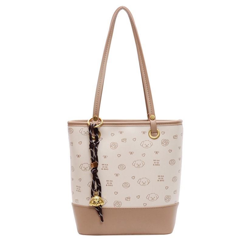 Large-capacity commuting bag for women, 2025 new trendy Korean-style tote bag, versatile and casual single-shoulder bucket bag Item Picture