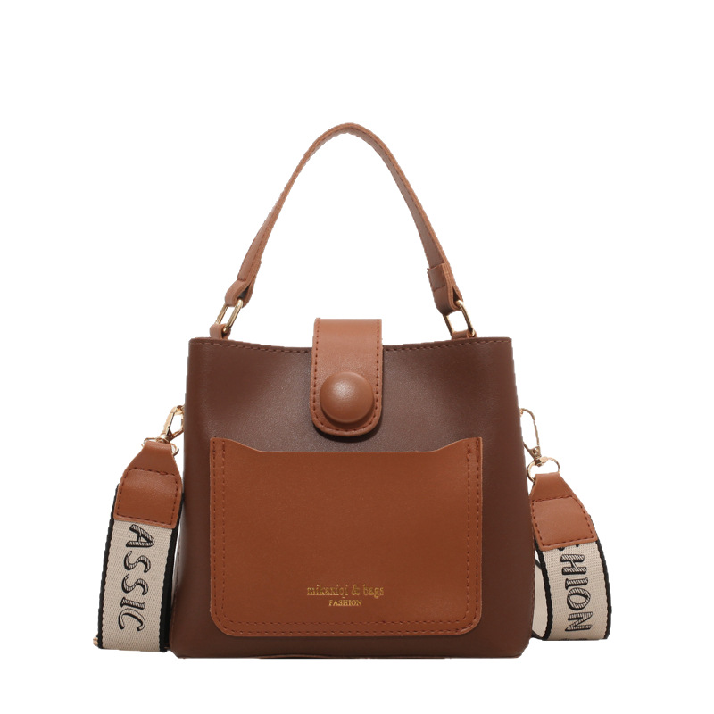 Factory wholesale custom bags: Women's retro bucket bags, fashionable and simple handbags, high-end single-shoulder crossbody bags Item Picture