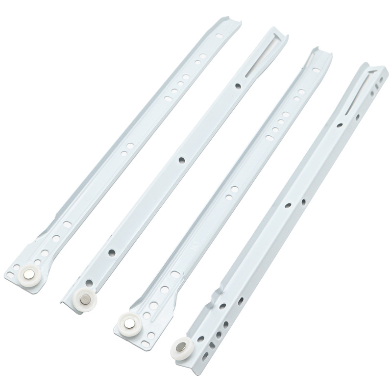 Powder-coated slide rail, drawer slide rail, two-section guide rail, drawer slide rail, wall cabinet slide rail, drawer full figure