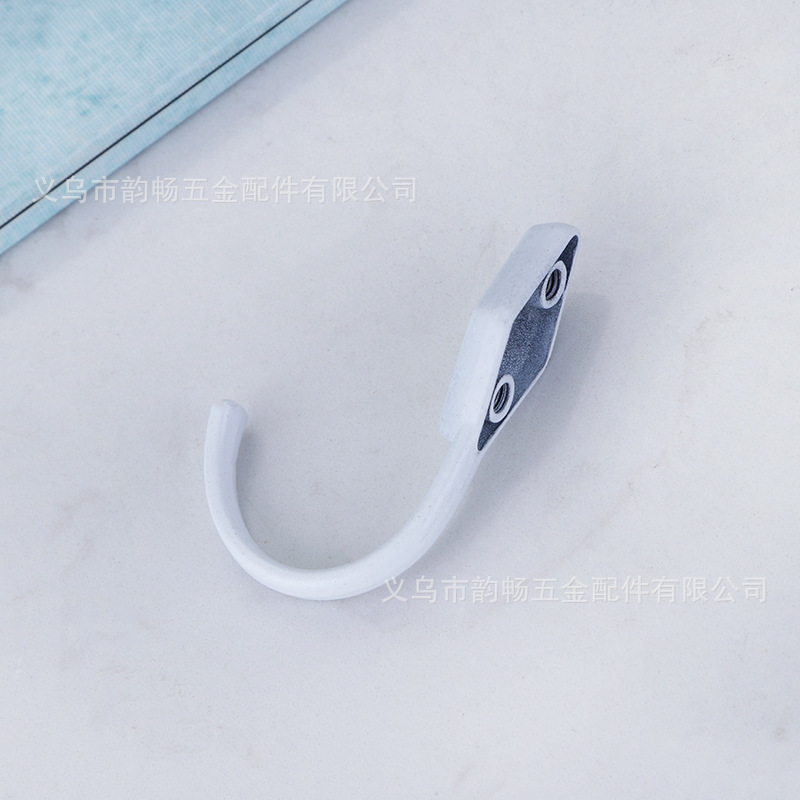 Alloy single hook, simple black wall hook, door back coat hook, American single wall hook, white Application Scenario