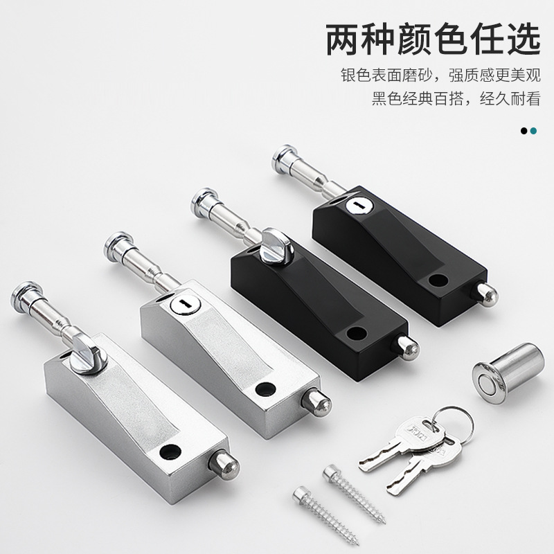 Rotating door lock, framed door, floor lock, wooden door, latch lock, spring latch, household safety exposed lock, zinc alloy latch Application Scenario