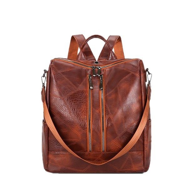 Cross-border backpack Women's Korean version 2025 New style simple and versatile patchwork women's bag, casual and fashionable handbag, crossbody bag Item Picture