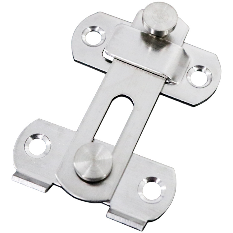 Stainless steel door latch, 90-degree right-angle sliding door buckle, latch, pet cage safety door bolt, anti-theft safety door lock latch Item Picture