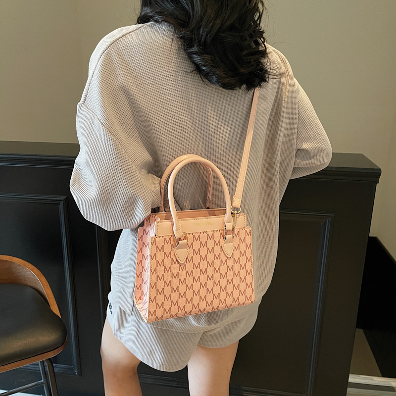 Cross-border bag Women 2025 New Fashion Women's bag, color-blocking checkered single-shoulder crossbody bag, versatile and trendy tote bag Specification drawing