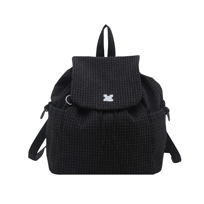 The new 2025 Korean-style casual large-capacity handbag for women is a trend of lightweight checkered hand-carried backpacks for college students Item Picture