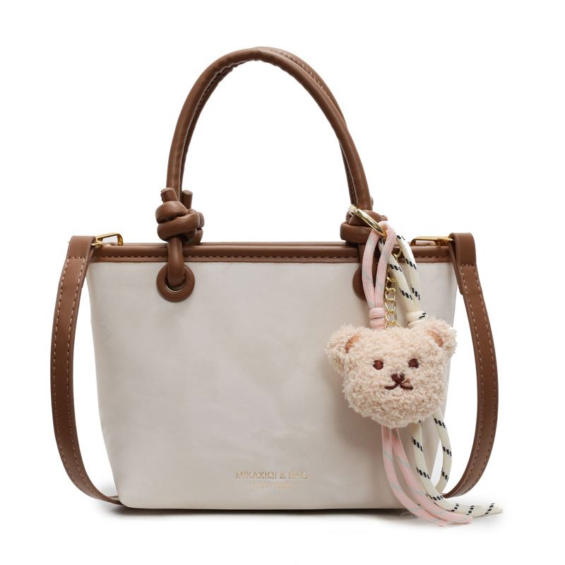 High-end retro underarm small bag for women, 2025 new trendy spring and summer versatile crossbody bag, color-blocking hand-held bucket bag Item Picture