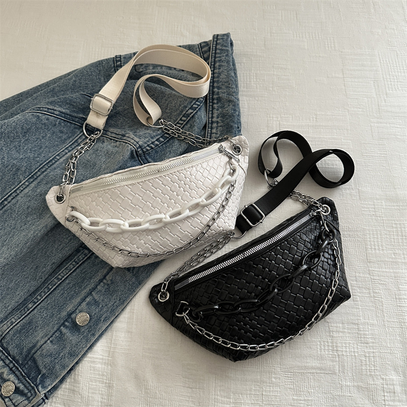 The new checkered PU women's bag with a thick chain texture is a trendy and fashionable single-shoulder bag for women in the spring of 2025 Application Scenario