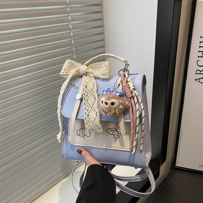 The new Korean-style cute backpack for 2025 is simple, versatile, stylish, and has a unique commuting school style for women. It is a crossbody bag full figure