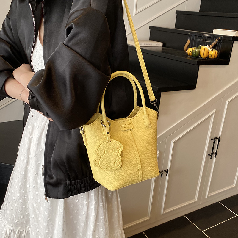 A niche hand-held vegetable basket bag for women, a new fashion bucket bag in 2025, simple and versatile, a single-shoulder crossbody bag Application Scenario