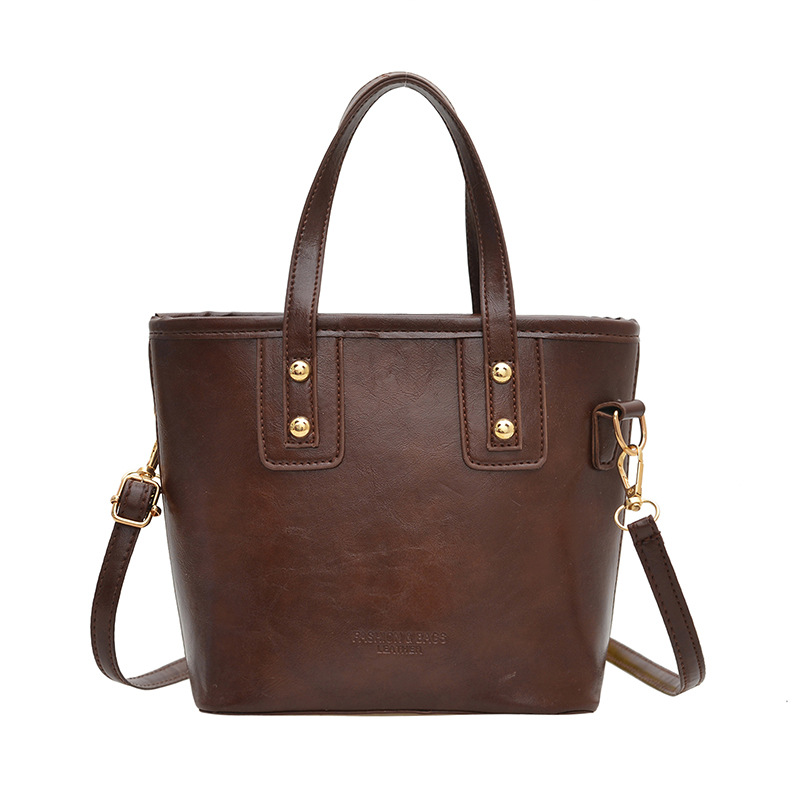 This year's popular women's bags are the high-end, retro hand-held bag, single-shoulder, crossbody bucket bag from 2025 Item Picture