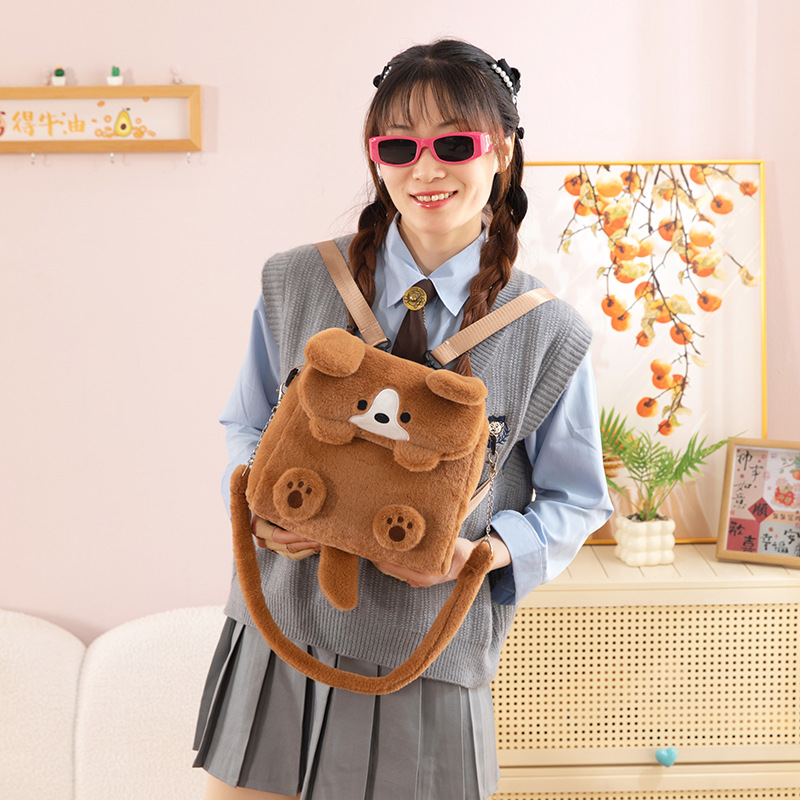 Japanese-style soft and cute flip-top water lazy versatile multi-functional backpack, girlish commuting large-capacity crossbody backpack for travel Application Scenario