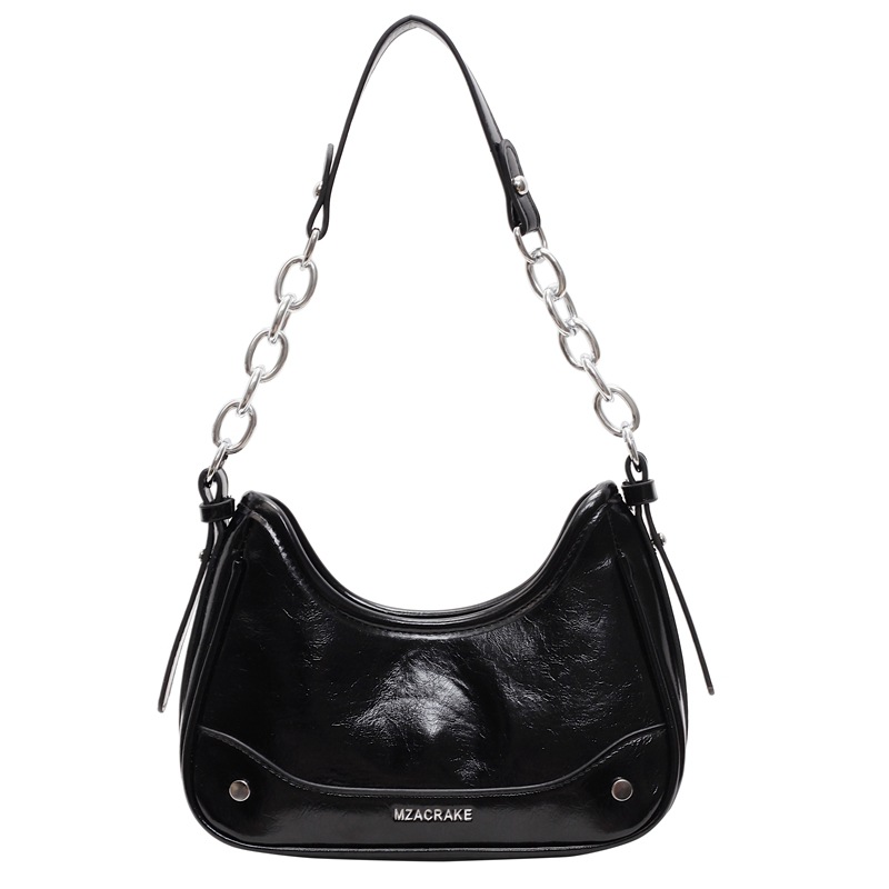 Retro glossy small bag for women, 2024 new style single-shoulder underarm bag, high-end texture, casual and versatile crossbody small square bag Item Picture