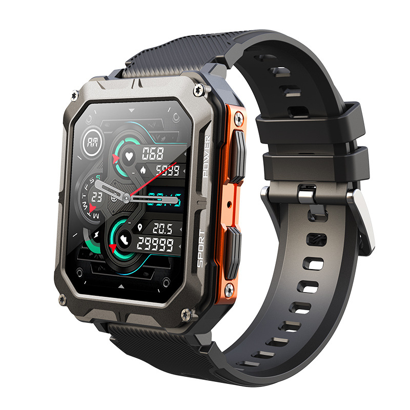 Cross-border outdoor waterproof C20pro smart Bracelet Watch 1.83, step counting for sports, Bluetooth call, heart rate and blood pressure Specification drawing